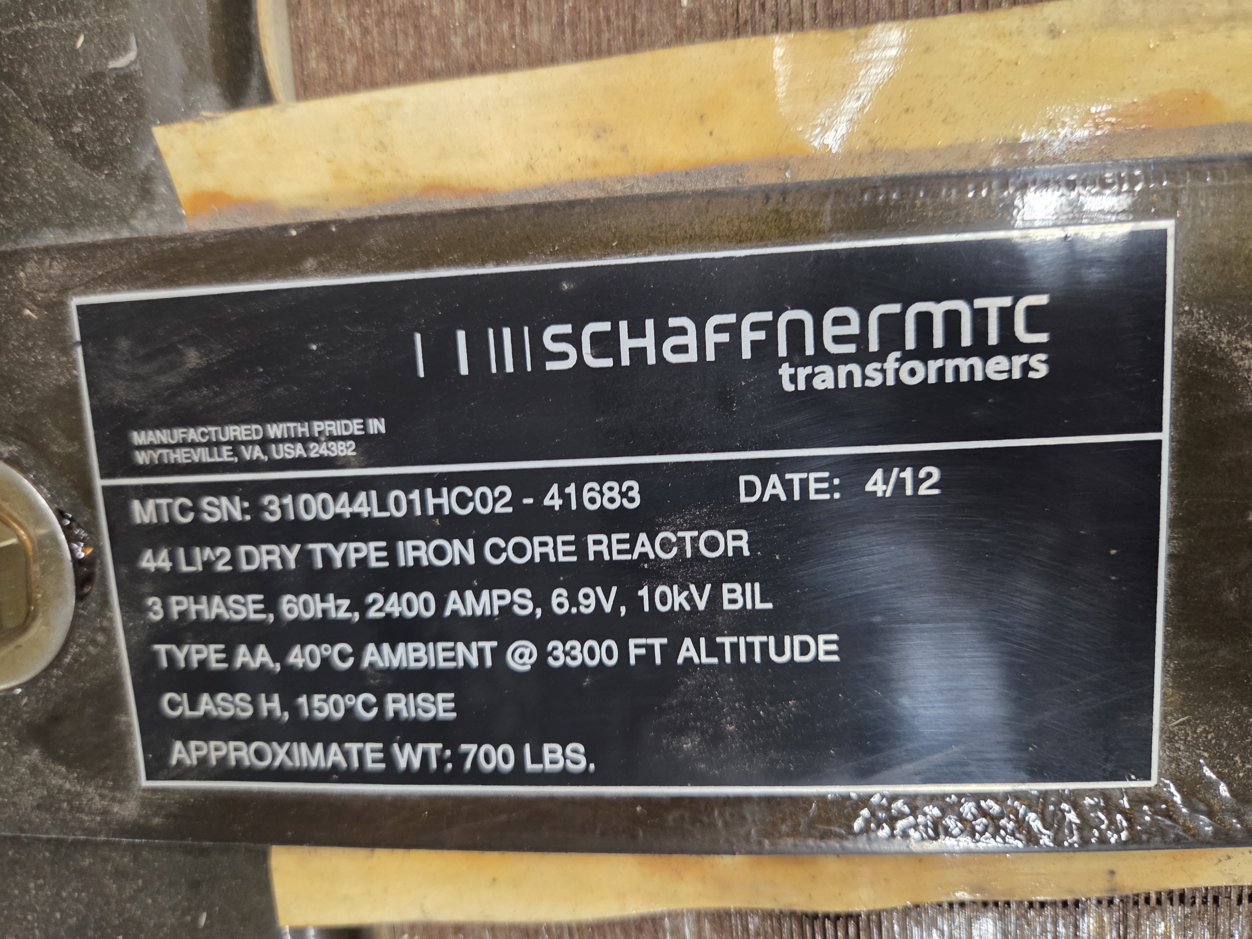 Schaffner MTC Transformers Dry type Iron Core Reactor 4