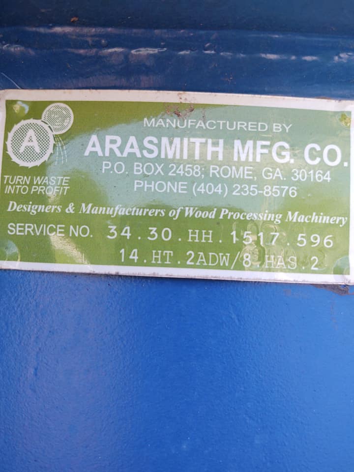Arasmith MFG. Industrial wood chipper 2