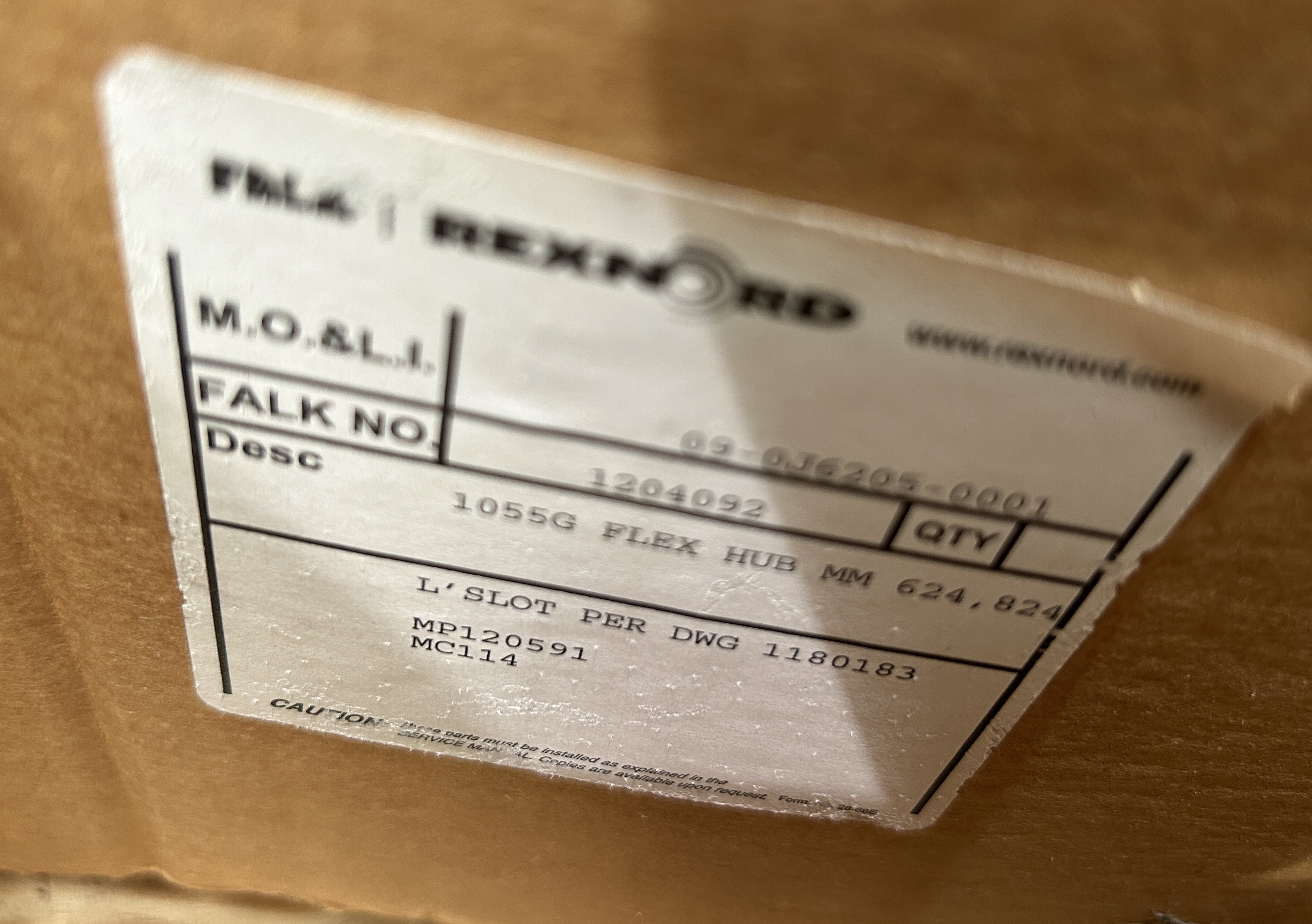 Rexnord Falk 1055G Long Flex Hub  (Marion 8050 dragline)